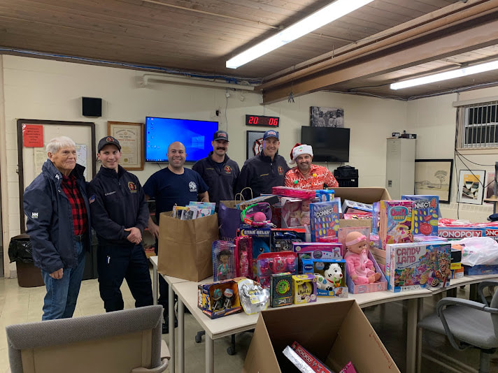 NWPHC member and retired Fairhaven Fire Chief Dave Crowley, NWPHC member and retired Fairhaven Firefighter/Paramedic Wayne Oliveira, Members of Fairhaven Fie: Lt. Paul Correia, FF Shawn Oliveira, FF Erik Horsley, FF Spencer Espinola 